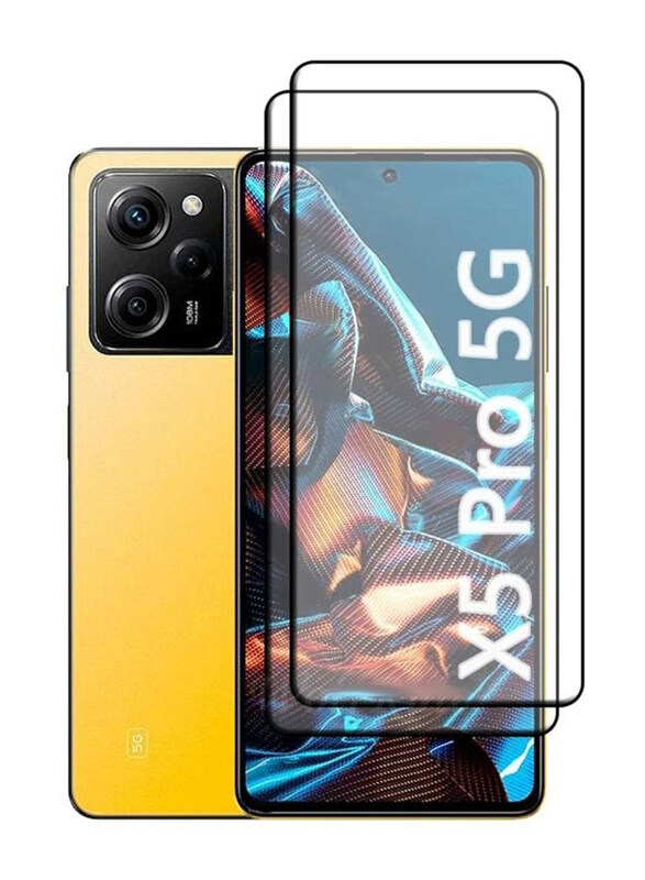 

Generic Xiaomi Poco X5 Pro 9H 5D Tempered Glass Screen Protector, 2 Pieces, Clear