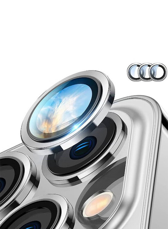 

Generic Apple iPhone 14 Pro 9H Tempered Glass Lens Protector, Silver