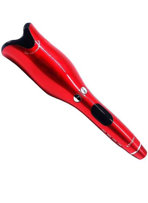 

Umate Automatic Ceramic Rotating Hair Curler, Red