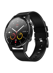 Full Touch Heart Rate Blood Pressure Detecting Smartwatch, Black