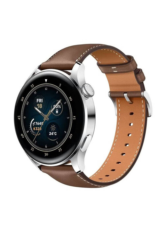 

Generic Leather Strap Band for Huawei Watch 3/Huawei Watch 3 Pro, Brown