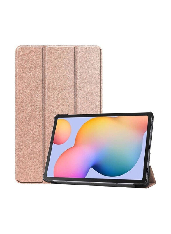 

Generic Samsung Galaxy Tab S6 Lite Protective Stand Slim Lightweight Folio Hard Shell Back Mobile Phone Case Cover, Rose Gold