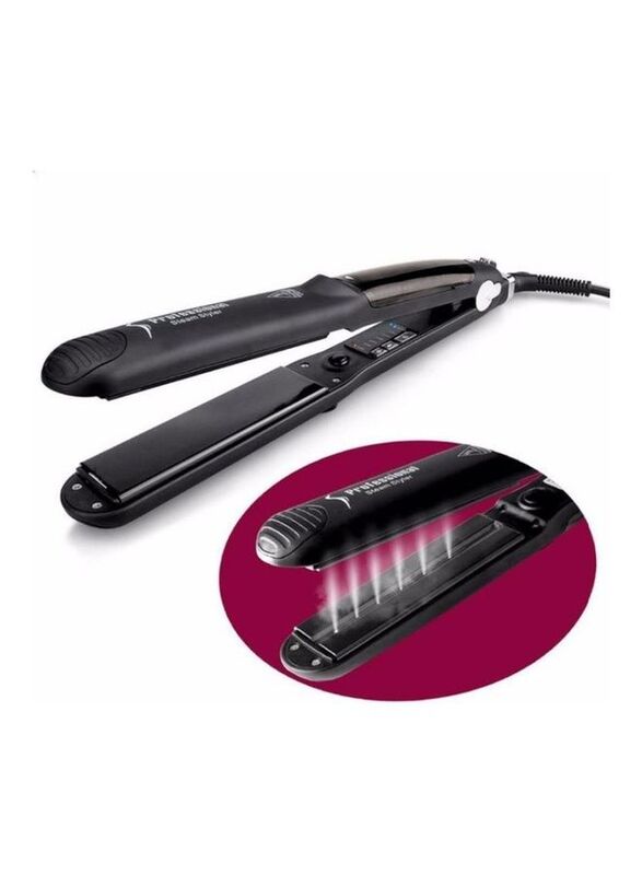 Steam Spray Electric Splint Hair Straightener with Plastic Bottle Multicolour