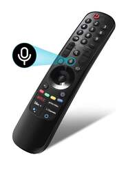 Replacement Voice Remote Control For LG LED OLED LCD 4K UHD Smart TV With Buttons For Netflix, Prime Video, Disney Plus, LG-Channels Button Black