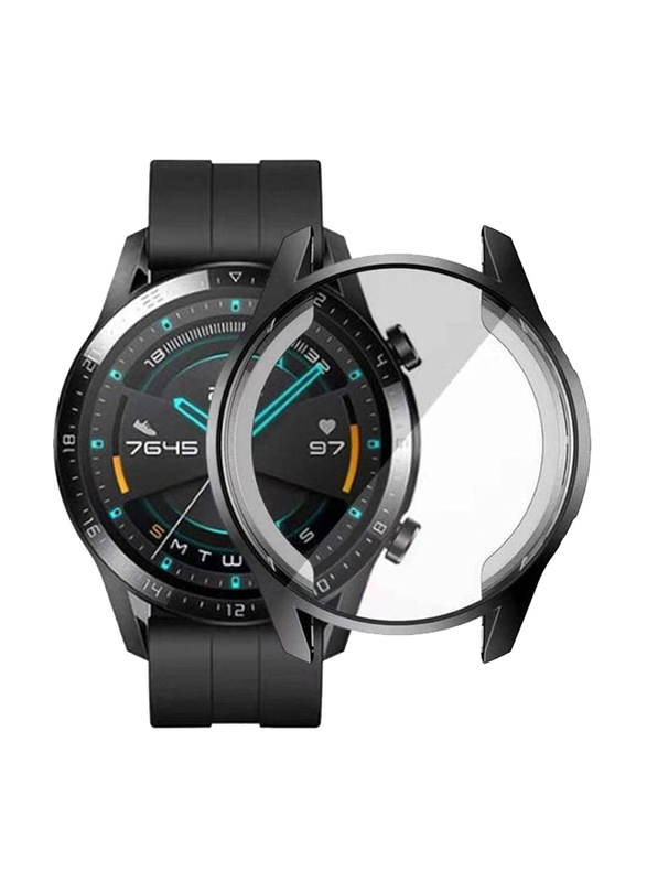Bumper Case Cover For Huawei Watch GT 2 46mm, Black/Clear