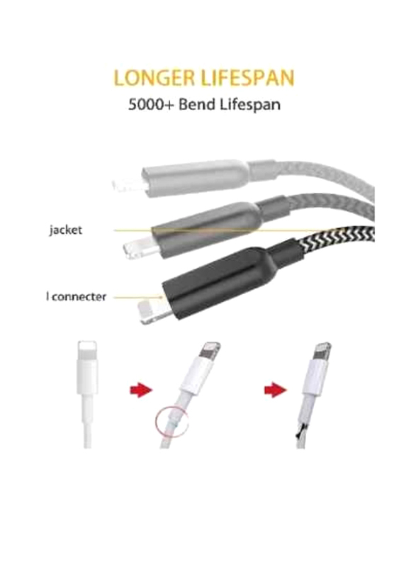 3.5mm Aux Audio Cable, Lightning Male to 3.5 mm Jack for Apple Phones, Black