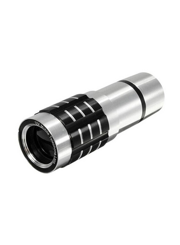 

Generic Aluminum Cellphone Mobile Phone Lens 12X Zoom Telescope Camera, Silver