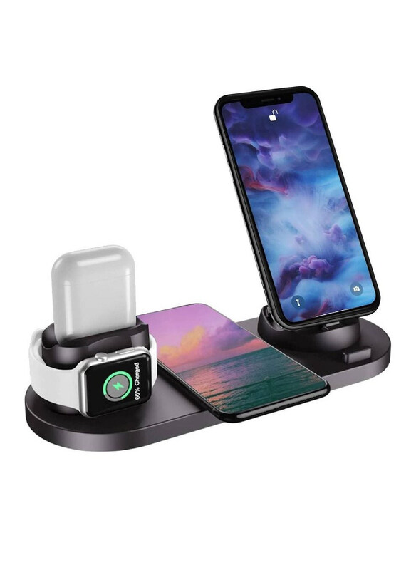 

Generic 4-in-1 Wireless Fast Charging Station, Black