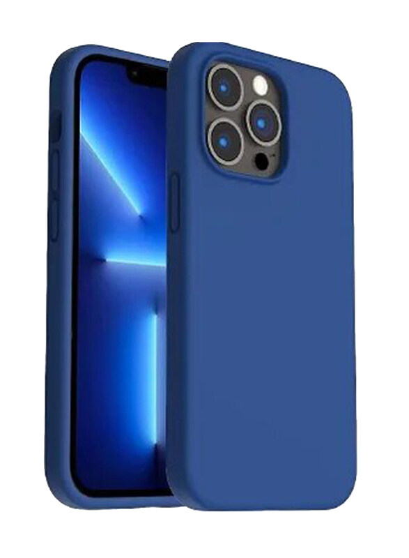 

Generic Apple iPhone 12 Pro Max Soft Liquid Gel Rubber Silicone Protective Mobile Phone Back Case Cover, Blue