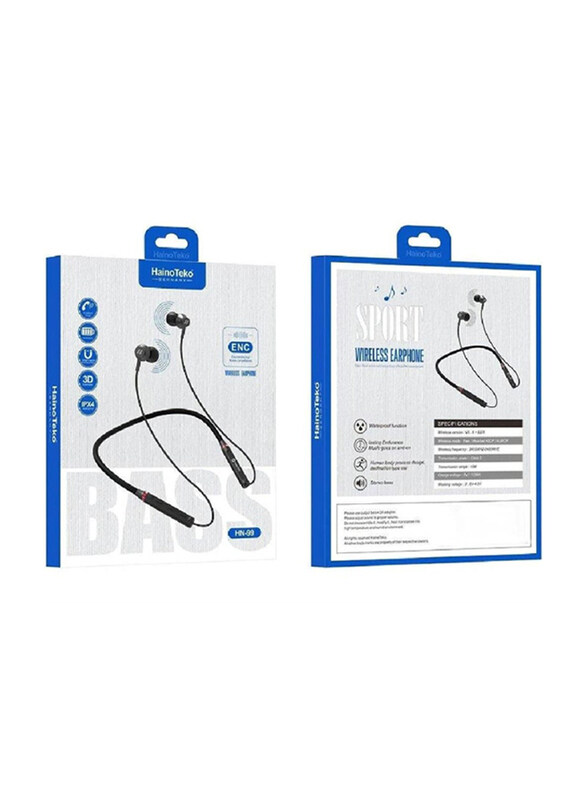 

Haino Teko Germany ENC HN-99 Wireless/Bluetooth Neckband Earphone, Black