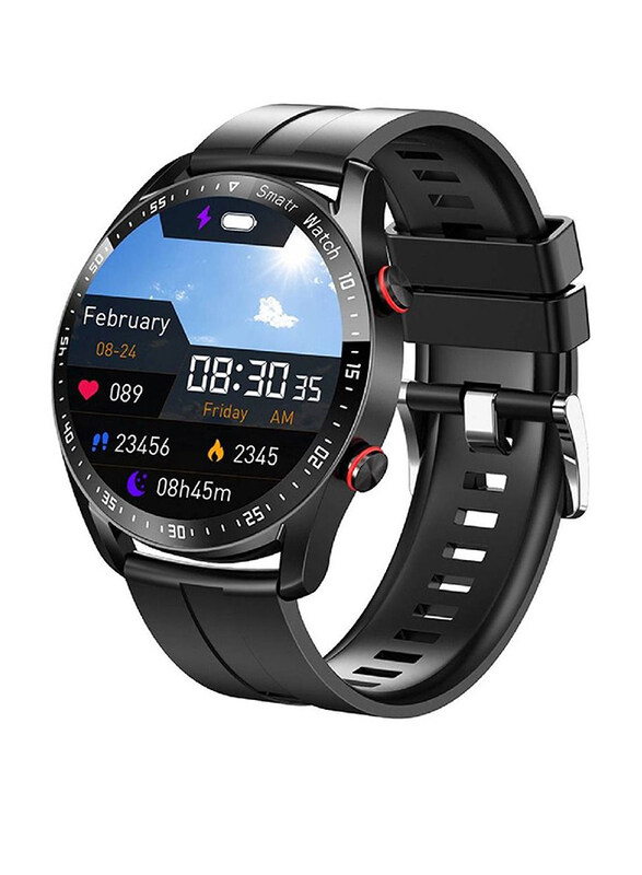 

Generic Bluetooth Voice Call HD Full Touching Screen Smartwatch with Smart Reminder Heart Rate Sleep Monitor IP67 Waterproof, Black