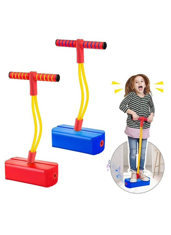 

Arabest Fun & Safe Jumping Toys Foam Pogo Jumper Bouncy Toy, Blue/ Red, Ages 3+