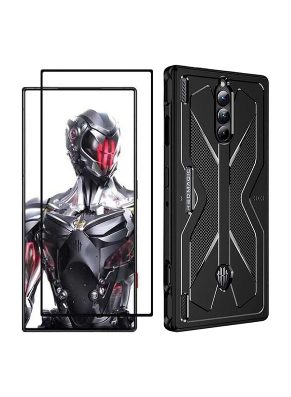 

Zoomee ZTE Nubia Red Magic 8 Pro/Red Magic 8 Pro+ Protective Soft Silicone Slim Flexible Mobile Phone Case Cover With Tempered Glass Screen Protector,