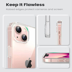 Apple iPhone 13 Silicone Mobile Phone Case Cover, Clear