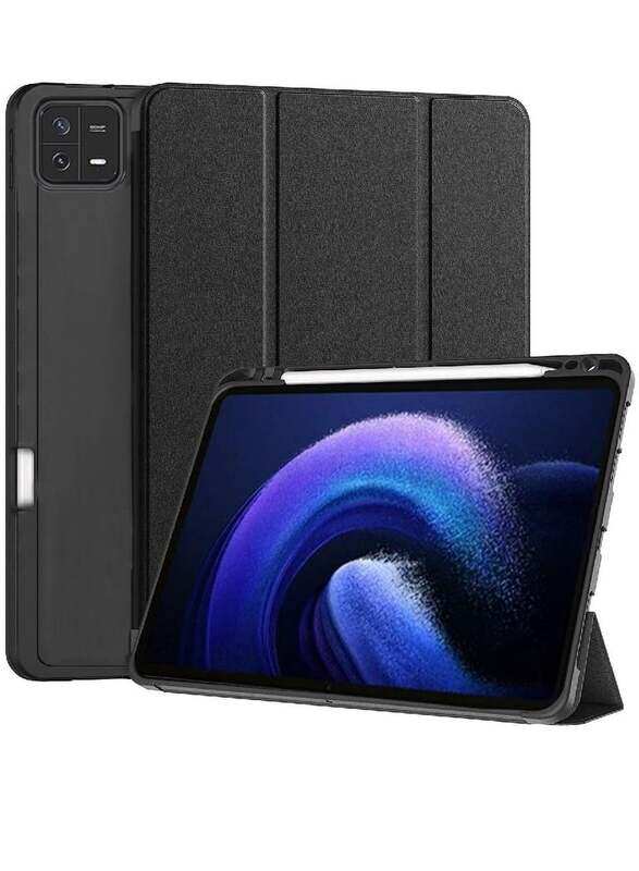 

Dux Ducis Protective Premium Genuine Leather Stand Flip Case Cover For iPad Pro 12.9 Inch (5th/6th Generation 2021/20220)