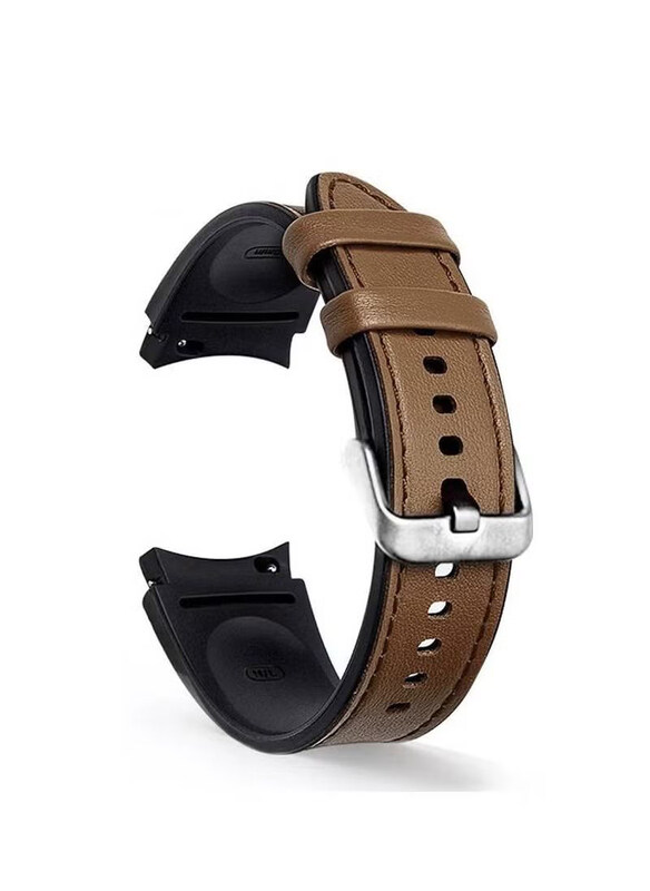 

Generic Leather Replacement Band for Samsung Galaxy Watch 4, Brown