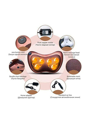 Multifunction Massage Pillow with 8 Massager Heads Heater, One Size, Brown