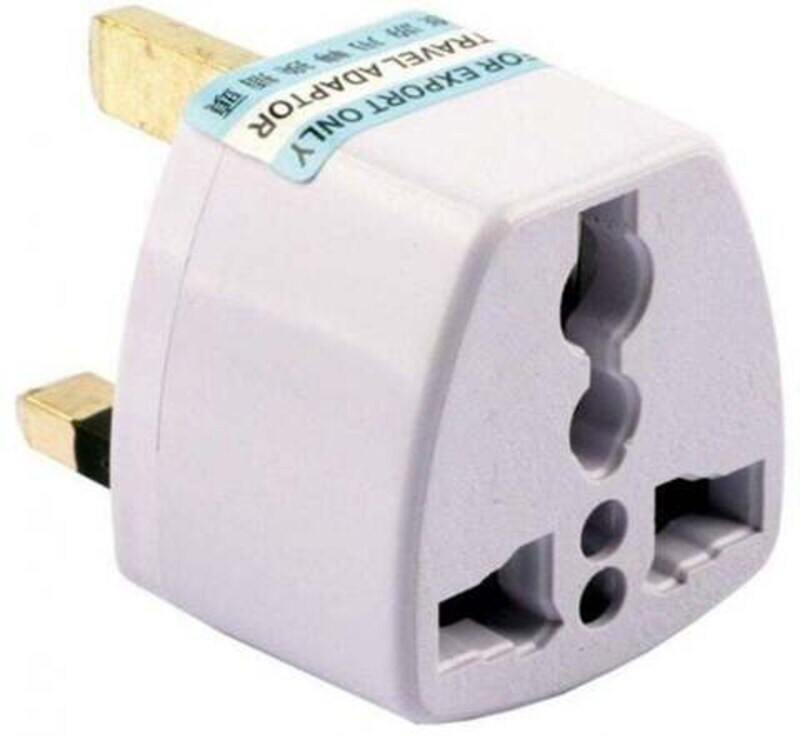 Travel Power Plug Adapter, White