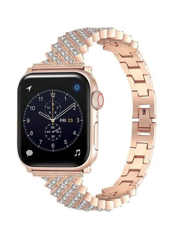 

Generic Stylish Replacement Band Strap for Apple Watch 38/40/41mm, Rose Gold