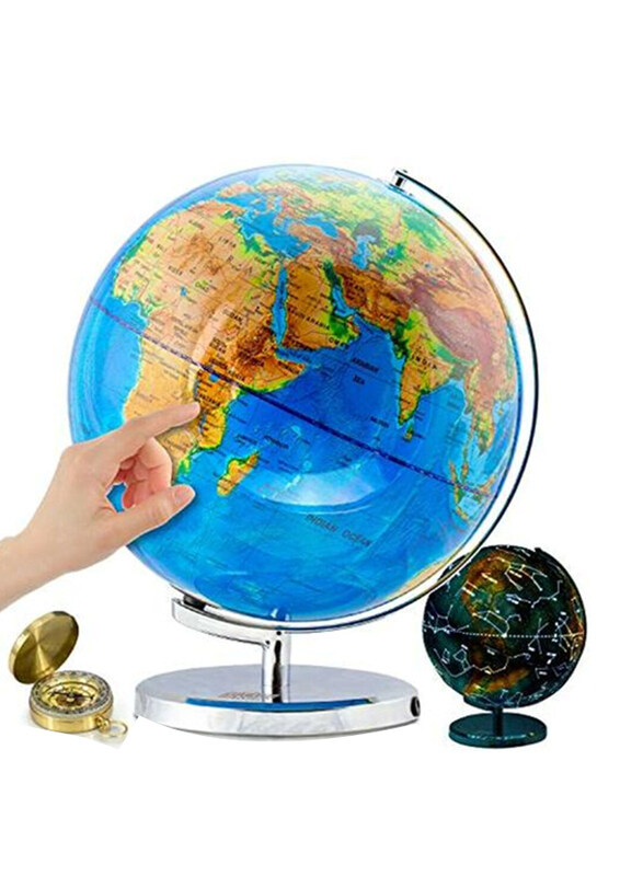 

Generic 8-Inch World Globe with Illuminated Constellations, Blue