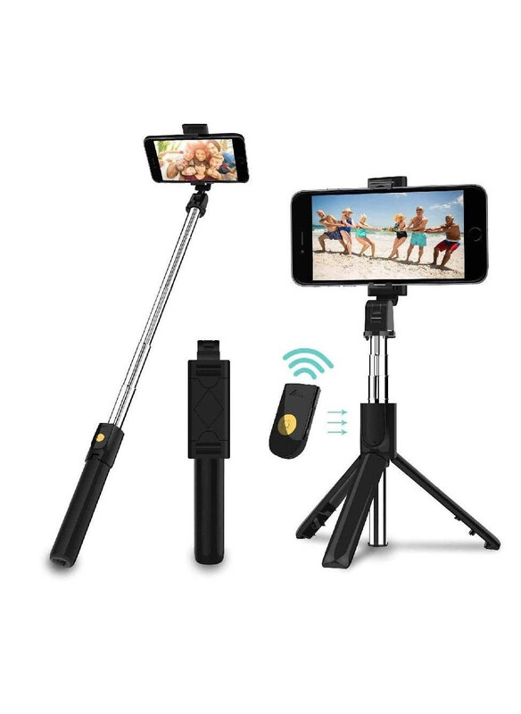 

Generic Extendable Selfie Stick Tripod with Bluetooth Remote, Black