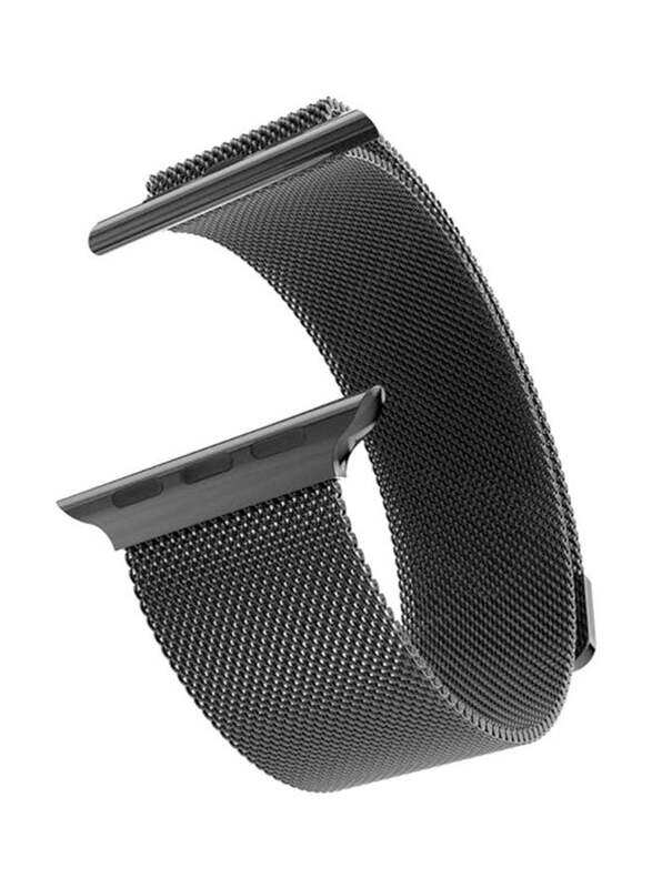 

Euro Replacement Stainless Steel Band For Apple Watch Series 4 Black