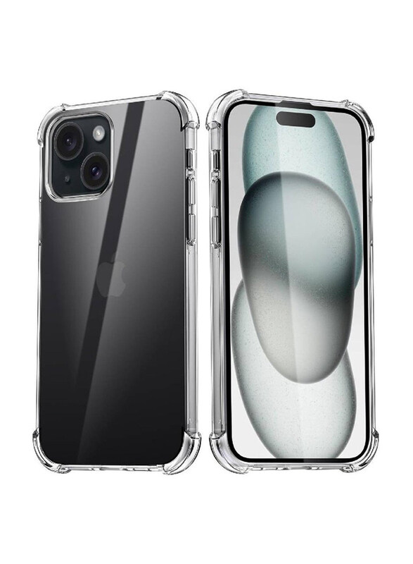 

Olliwon Apple iPhone 15 Plus 6.7 Inch Protective Shockproof Anti-Scratch Transparent Camera Protection Mobile Phone Case Cover, Clear