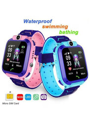 Q12 Kids Intelligent Smart Watch with IP67 Waterproof, Touch-Screen, SOS Phone Call Device & Location Tracker, Blue