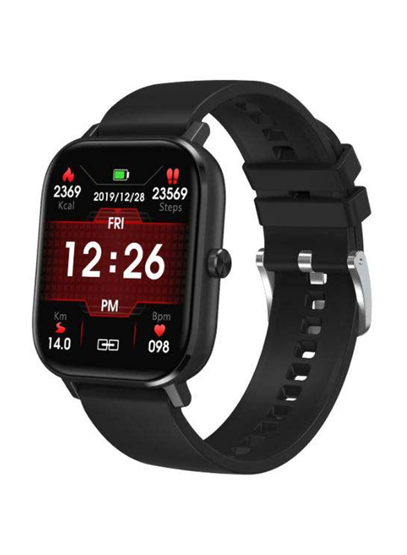44mm Smart Watch Full Touch Screen Fitness Heart Rate Monitor Sport, DT35, Black