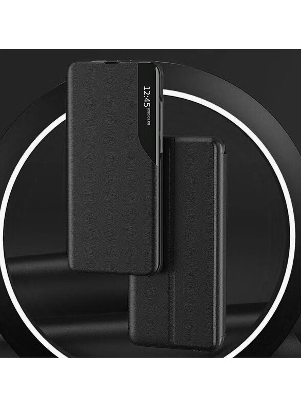 

Generic Oppo Reno 7z 5g Protective View Flip Mobile Phone Case Cover, Black
