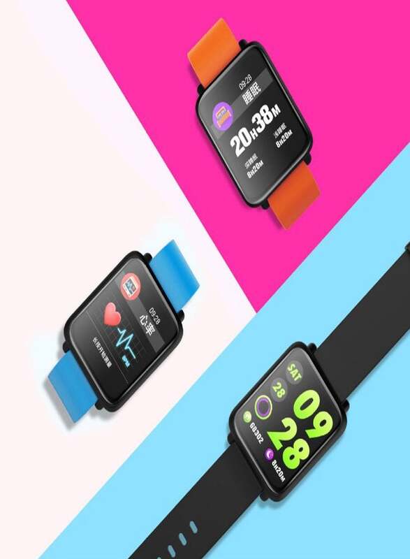 M28 Waterproof Sports Heart Rate Monitor Smartwatch Black/Blue