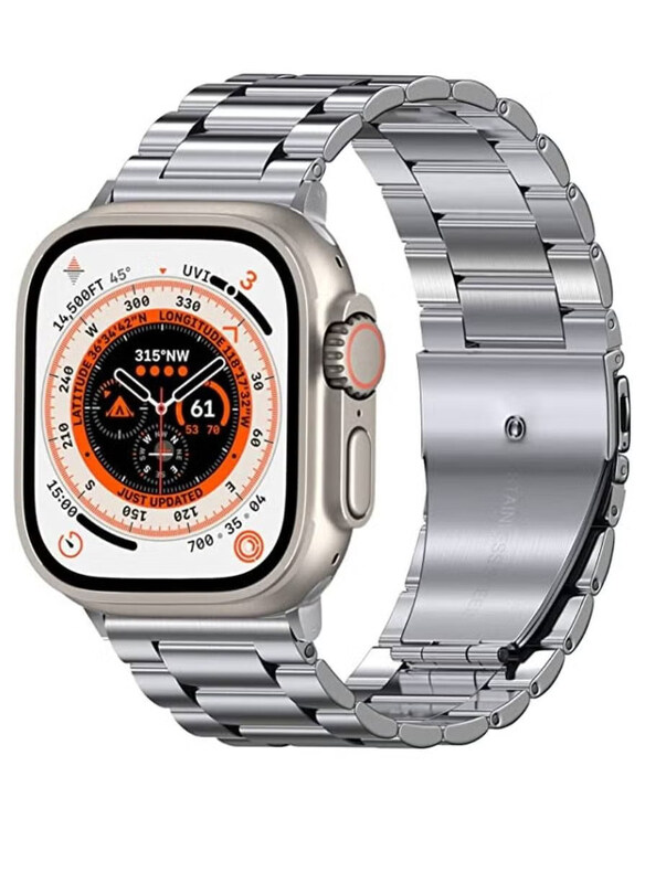 

Generic Stainless Steel Strap Band for Apple Watch Ultra 49mm, Silver