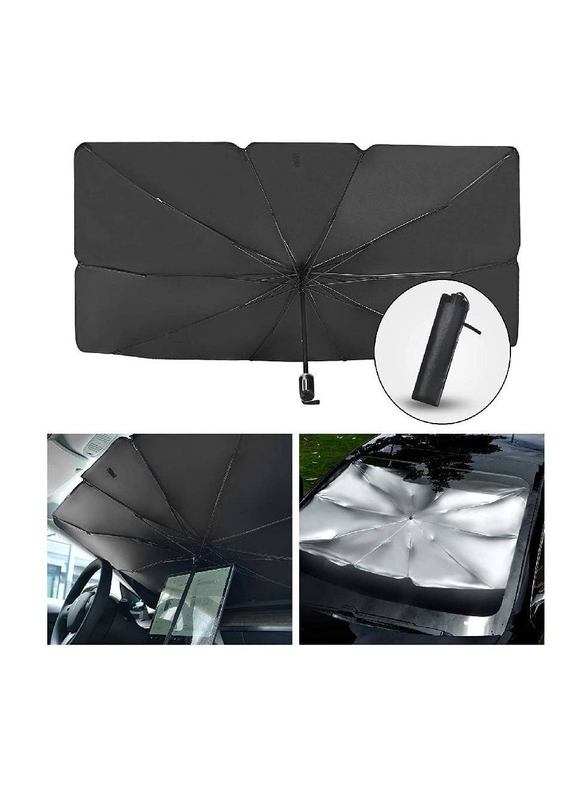 

Generic Windshield Foldable Sunshades Umbrella, Grey