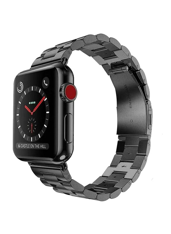 

Generic Stainless Steel Watch Band for Apple Watch 44mm/42mm, Black