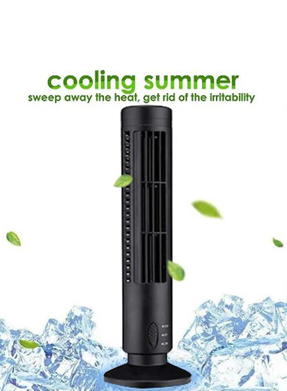 Desk Cooling Tower Fan for Summer/Home/Travel & Desktop, Black