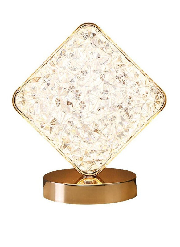 

Generic Romantic Star Square Shape LED Crescent Table Lamp, Gold