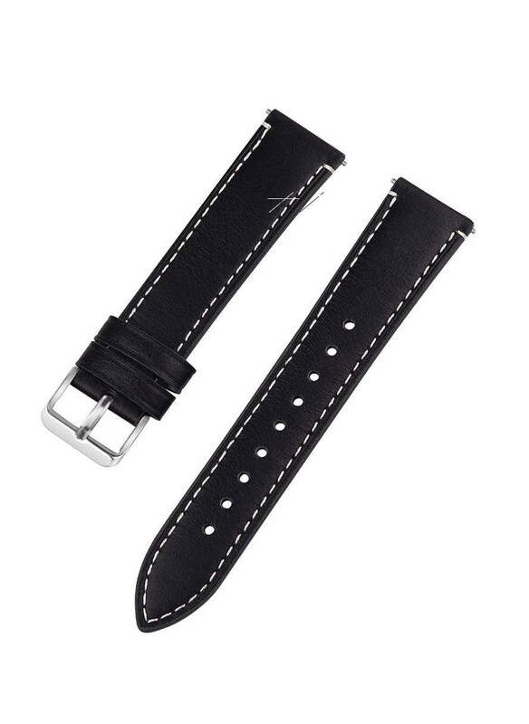 

Generic Quick Release Leather Watch Strap Band 22mm, Black