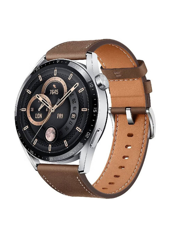 

Generic Leather Strap Band for Xiaomi Watch S1 Pro, Brown