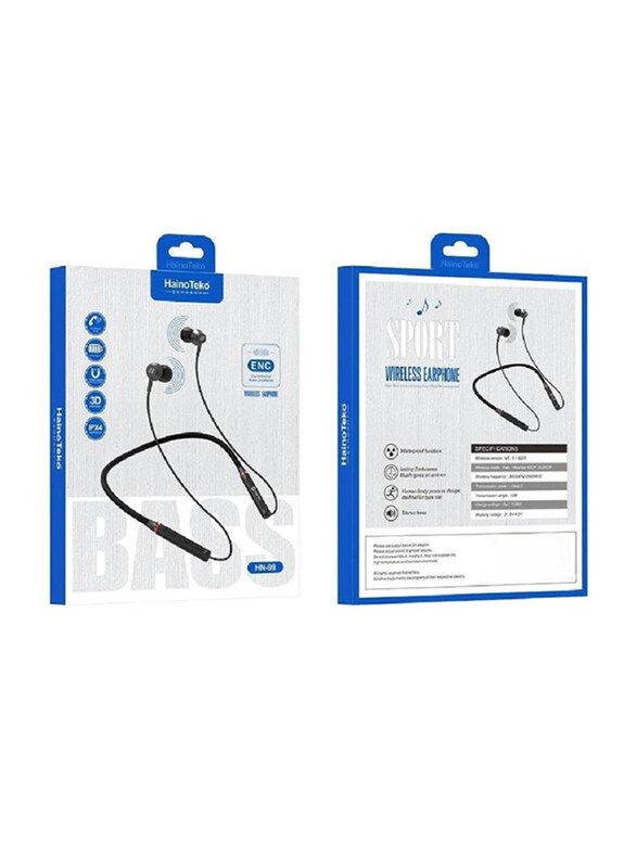 

Haino Teko Germany ENC HN-99 Wireless/Bluetooth Neckband Earphone, Black