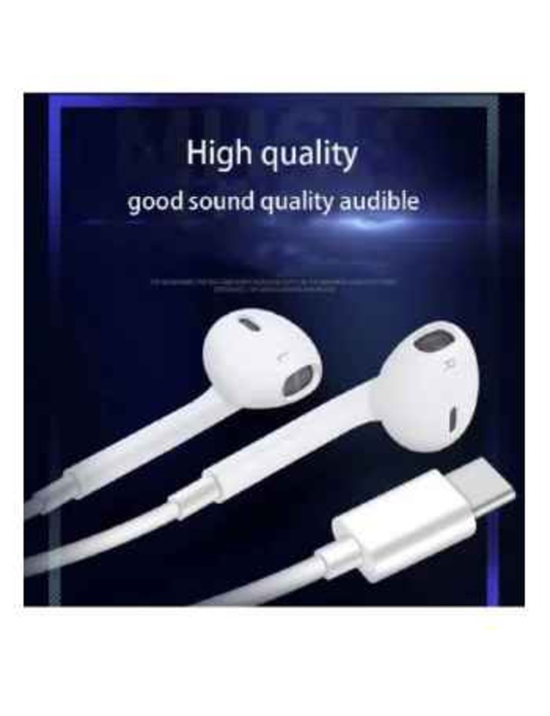 Wired In-Ear Earphones with Mic, White