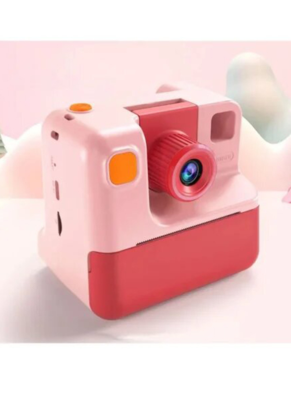 XiuWoo Instant Print Camera with TF Card Print Paper, 1080P Camera, 2.0-inch IPS Screen, 26 MP, Pink