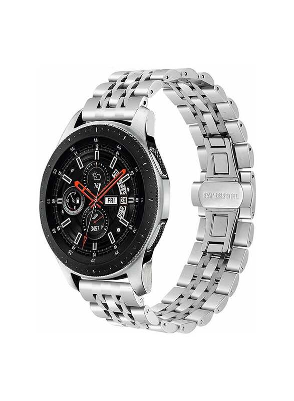 Stainless Steel Strap Band For Samsung Galaxy Watch/Huawei Gt2/Gear S3 Frontier And Classic/Honor Magic 2/Fossil Silver