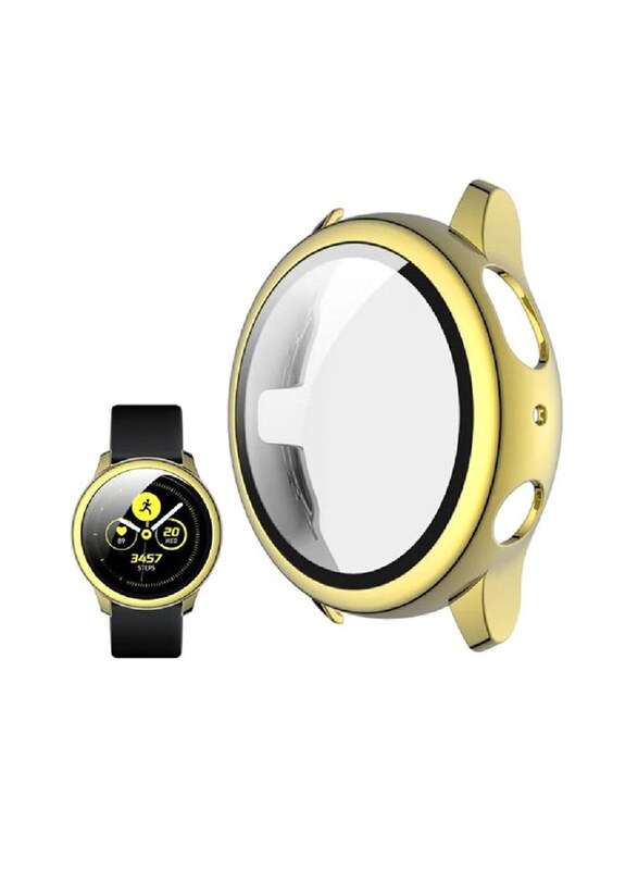 

Generic Ultra Slim Full Coverage Bumper Protection Case Cover for Samsung Watch Active 2 44mm, Gold