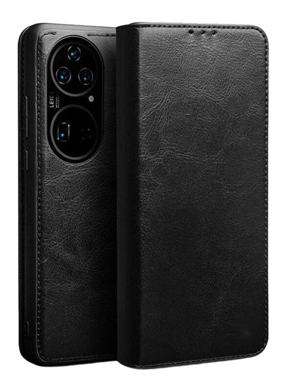 

Generic Huawei P50 Pro Classic Wallet Leather Mobile Phone Case Cover, Black