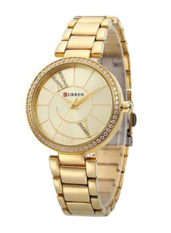 

Curren Analog Watch for Women with Metal Band, Ge810fa11irsvnafamz, Gold