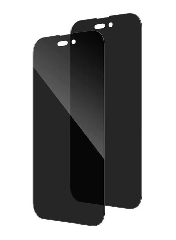 

Generic Apple iPhone 14 Pro Anti-Scratch Privacy Tempered Glass Screen Protector, 2 Piece, Black