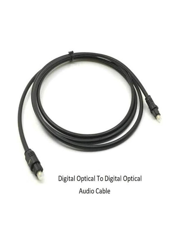 3-Meters Digital Optical Audio Cable, Digital Optical Audio Male to Digital Optical Audio Male for Sound System, Black