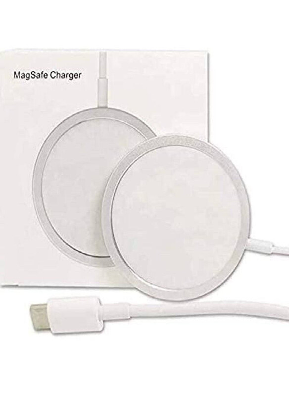 

Generic Fast Magnetic Wireless Charger Pad Compatible with iPhone 12/12 mini/12 Pro/12 Pro Max, 15W, White