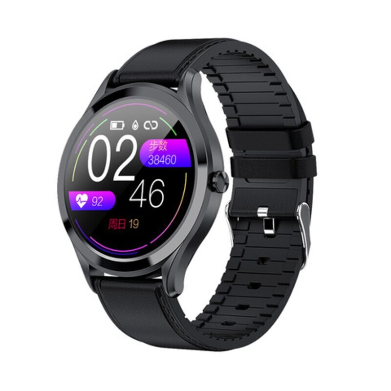 1.3 inch Fitness Tracker Touch Screen Health Sleep Monitor Smartwatch, MK10, Black