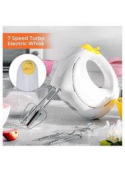 XiuWoo Professional Electric Handheld Food Collection Hand Mixer for Baking 7 Speed Function Hand Mixer, 150W, White/Silver